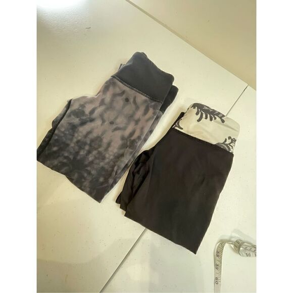 Lululemon bundle lot women’s capris two black tie dye size 4 - Picture 1 of 11